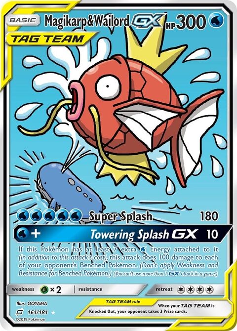 Magikarp and Wailord GX trading card